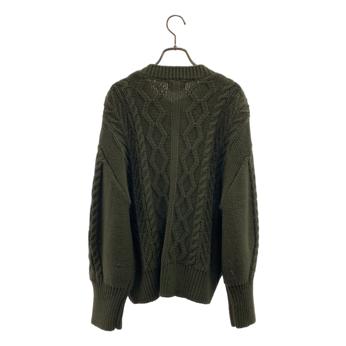 foufou / フーフー | fisherman knit cardigan フィッシャーマン ニットカーディガン | F | オリーブ | レディース