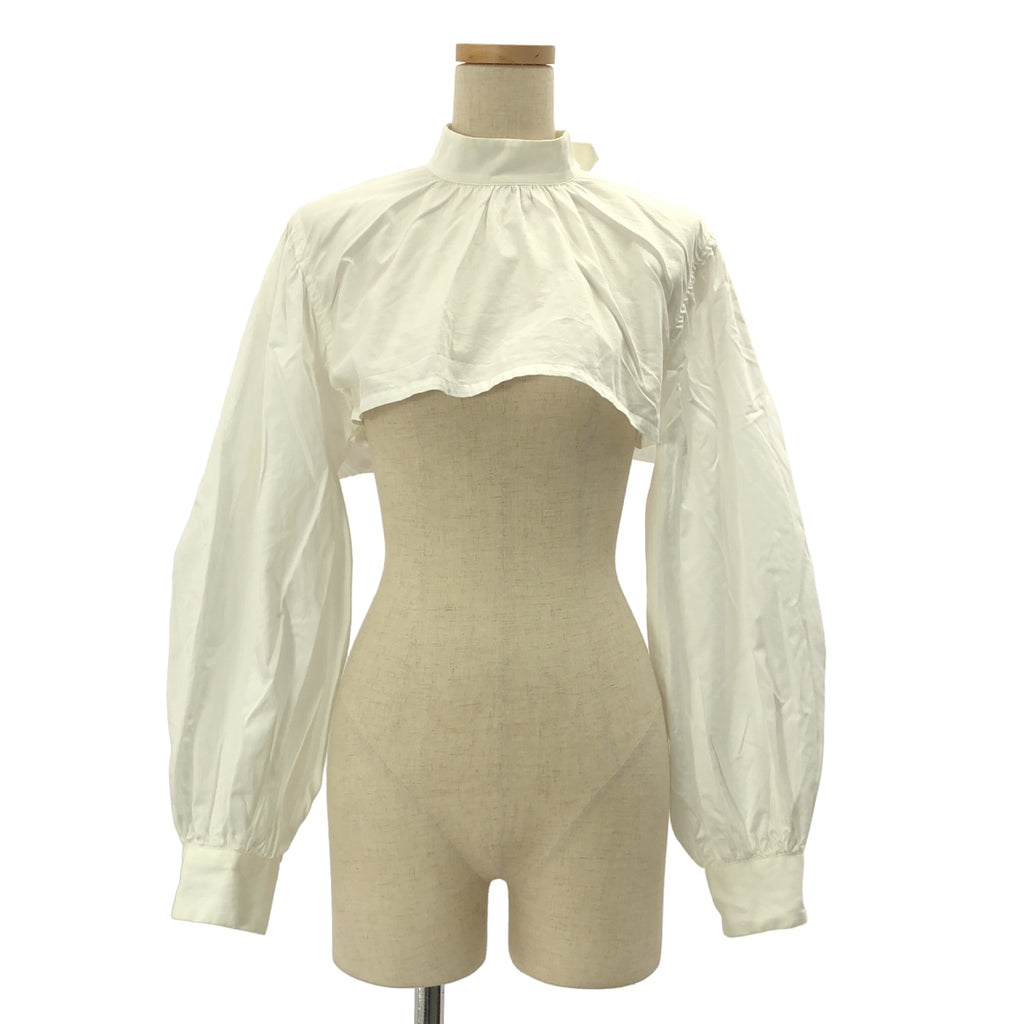 noir kei ninomiya / 느와르 케이니노미야 | 2020SS | 코튼 변형 개더 하이넥 셔츠 블라우스 | S |