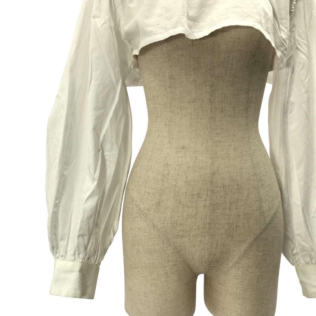 noir kei ninomiya / 느와르 케이니노미야 | 2020SS | 코튼 변형 개더 하이넥 셔츠 블라우스 | S |