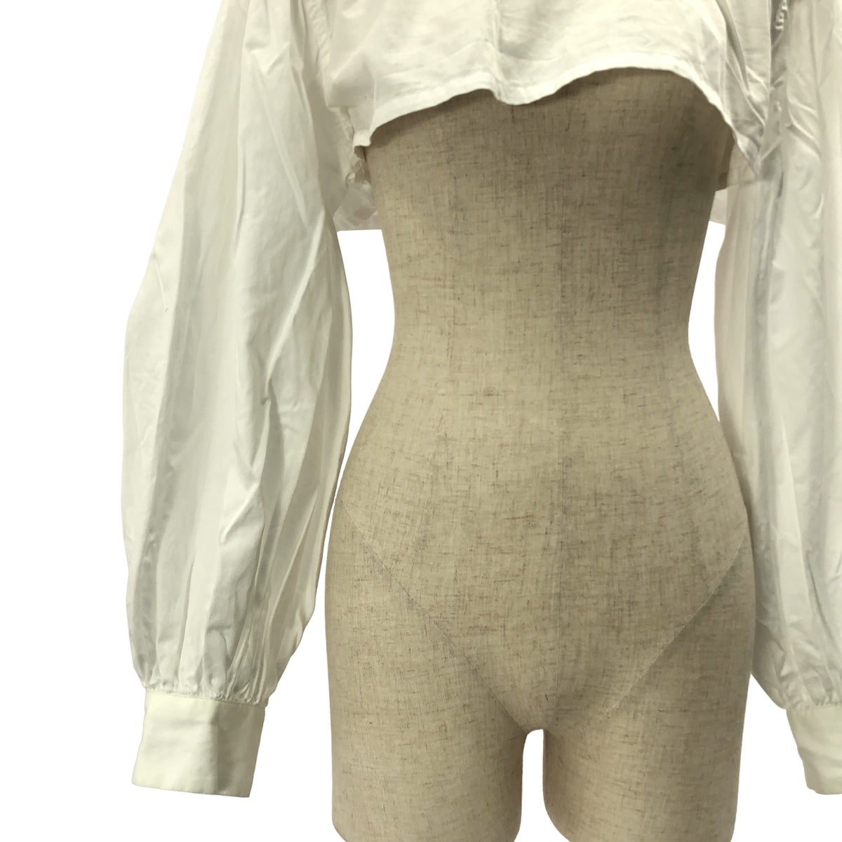 noir kei ninomiya / ノワールケイニノミヤ | 2020SS | コットン 変形 ギャザー ハイネック シャツ ブラウス | S | レディース