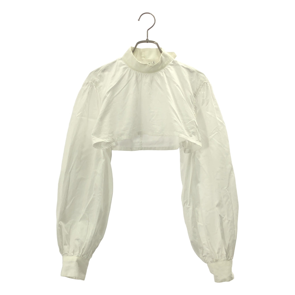 noir kei ninomiya / 느와르 케이니노미야 | 2020SS | 코튼 변형 개더 하이넥 셔츠 블라우스 | S |