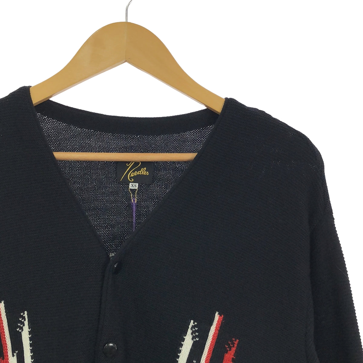 [Good Condition] Needles | 2024SS | V Neck Cardigan-Chimayo Native American Print V Neck Cardigan | XS | Black | Men's