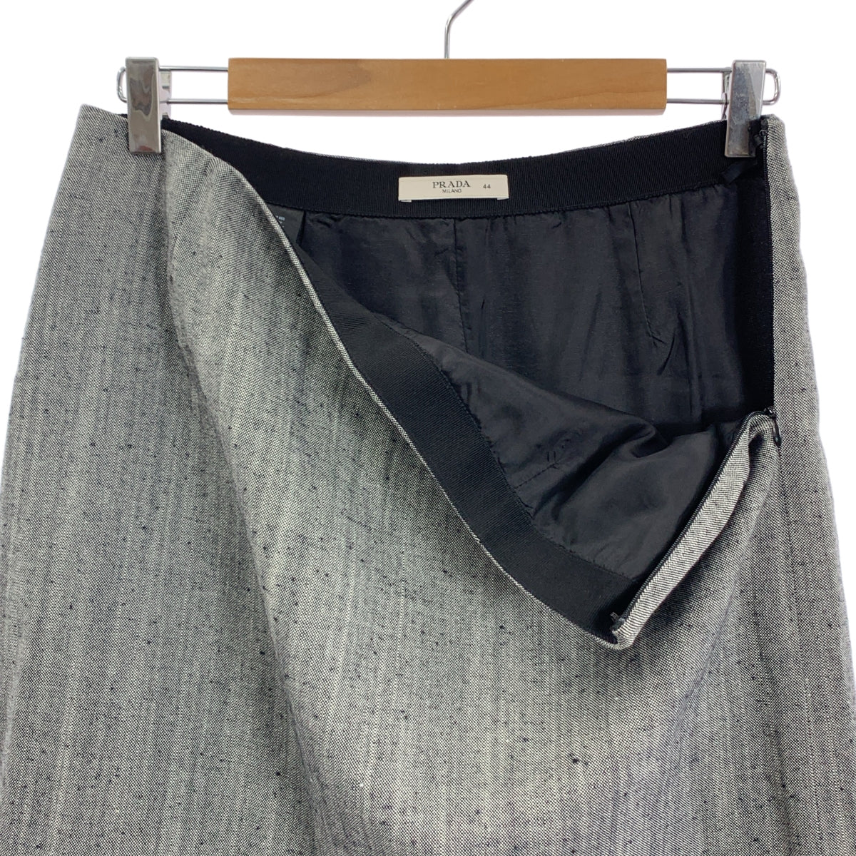 PRADA / プラダ | ウール混 バックスリット スカート | 44 | レディース