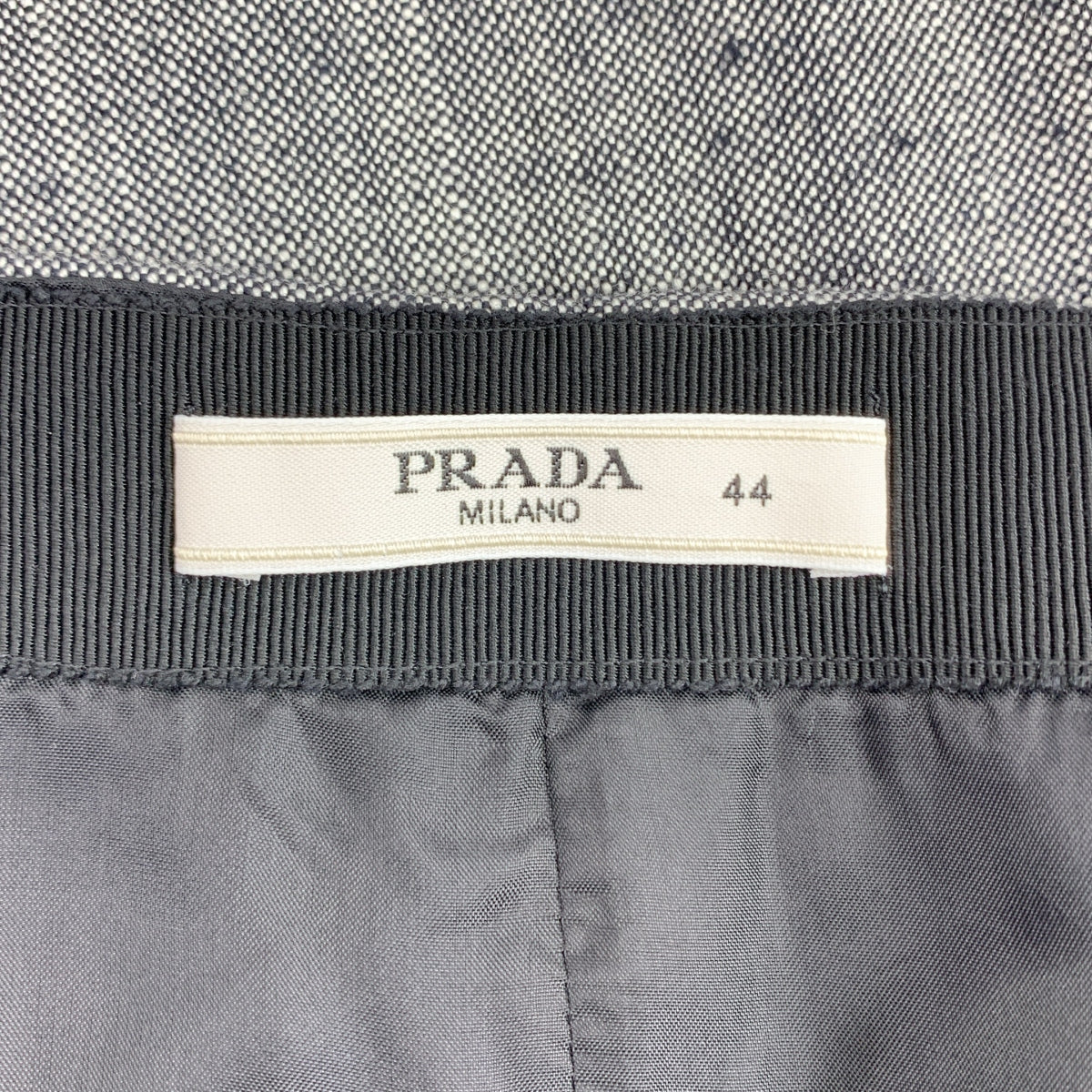 PRADA / 프라다 | 울 혼합 백 슬릿 스커트 | 44 | 여성