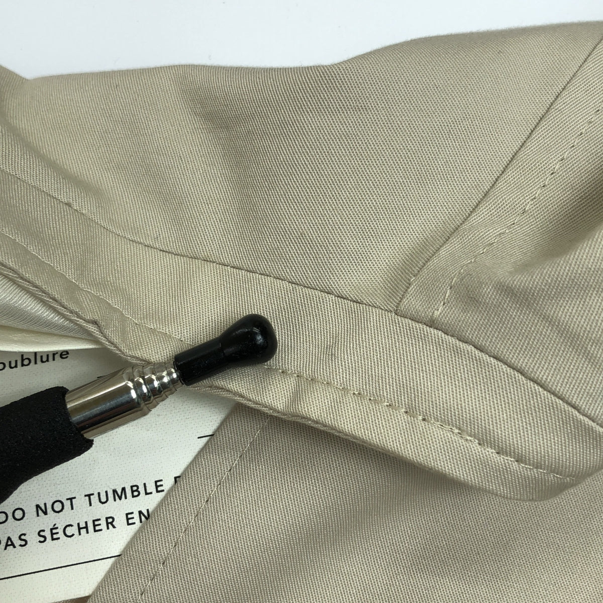 Tomoumi Ono / トモウミオノ | ノーカラー リブ ジャケット ブルゾン / 総裏地 | ベージュ | レディース