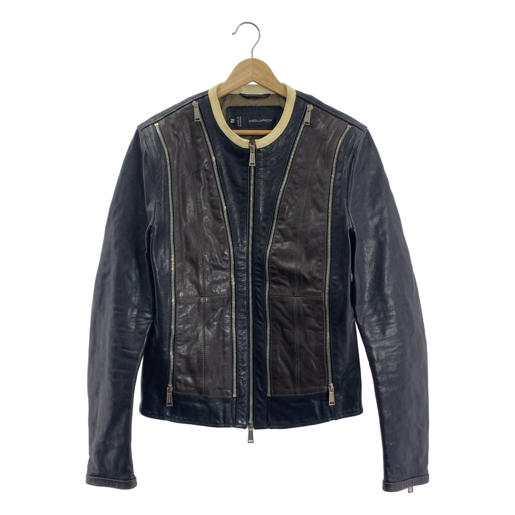 DSQUARED2 / 디스퀘어드 | 2014SS | 가죽 멀티 Zip 라이더스 재킷 | 44 |