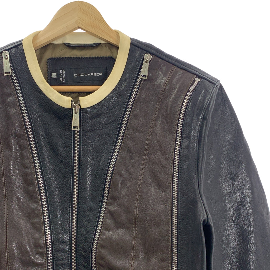 DSQUARED2 / 디스퀘어드 | 2014SS | 가죽 멀티 Zip 라이더스 재킷 | 44 |