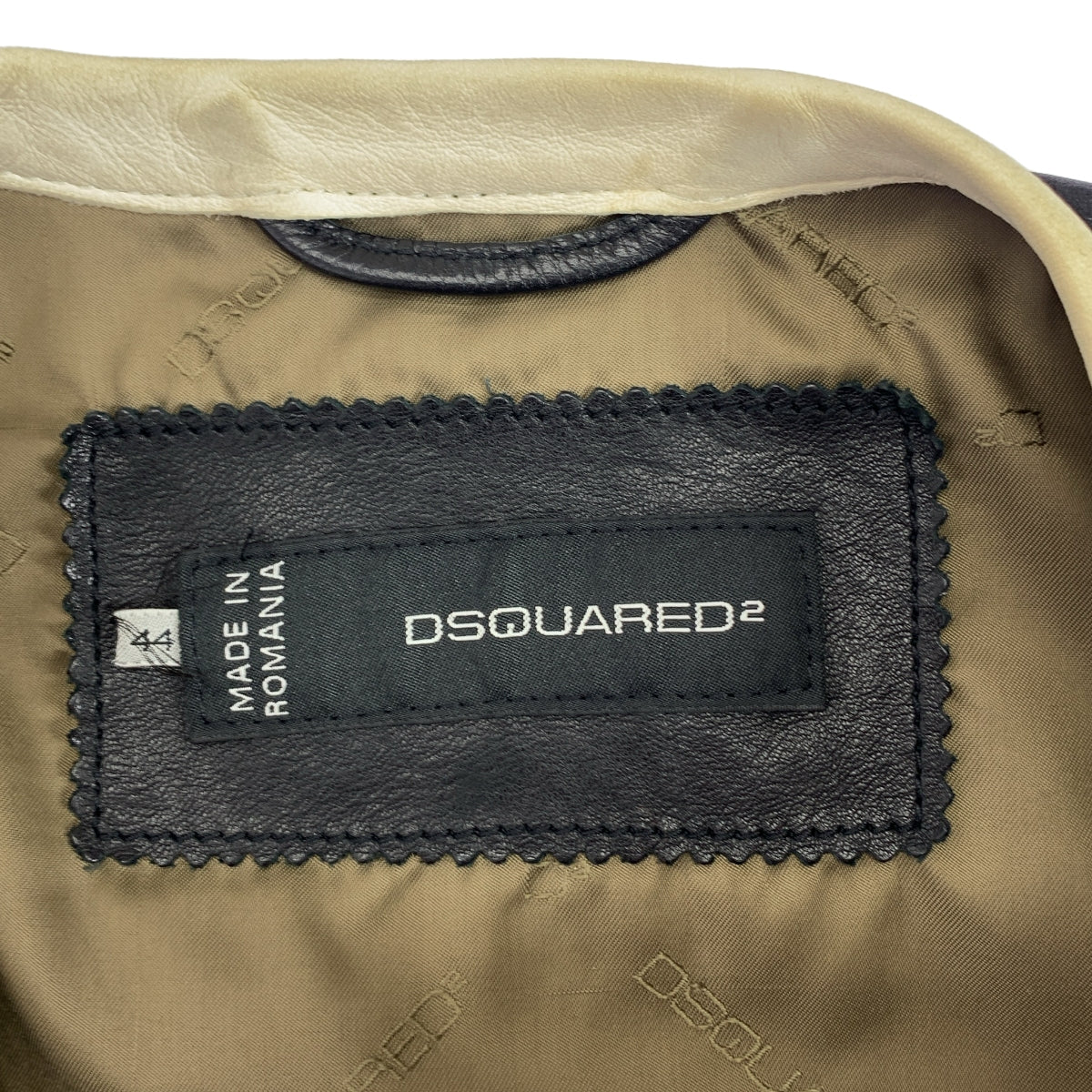 DSQUARED2 | 2014SS | 皮革多拉鏈騎士外套 | 尺寸 44 |