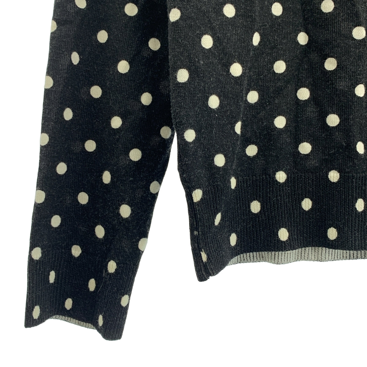 PLAY COMME des GARCONS / 플레이콤 데 갤슨 | AD2017/5 | 울 하트 헝겊 니트 스웨터 | S | 블랙 | 여성