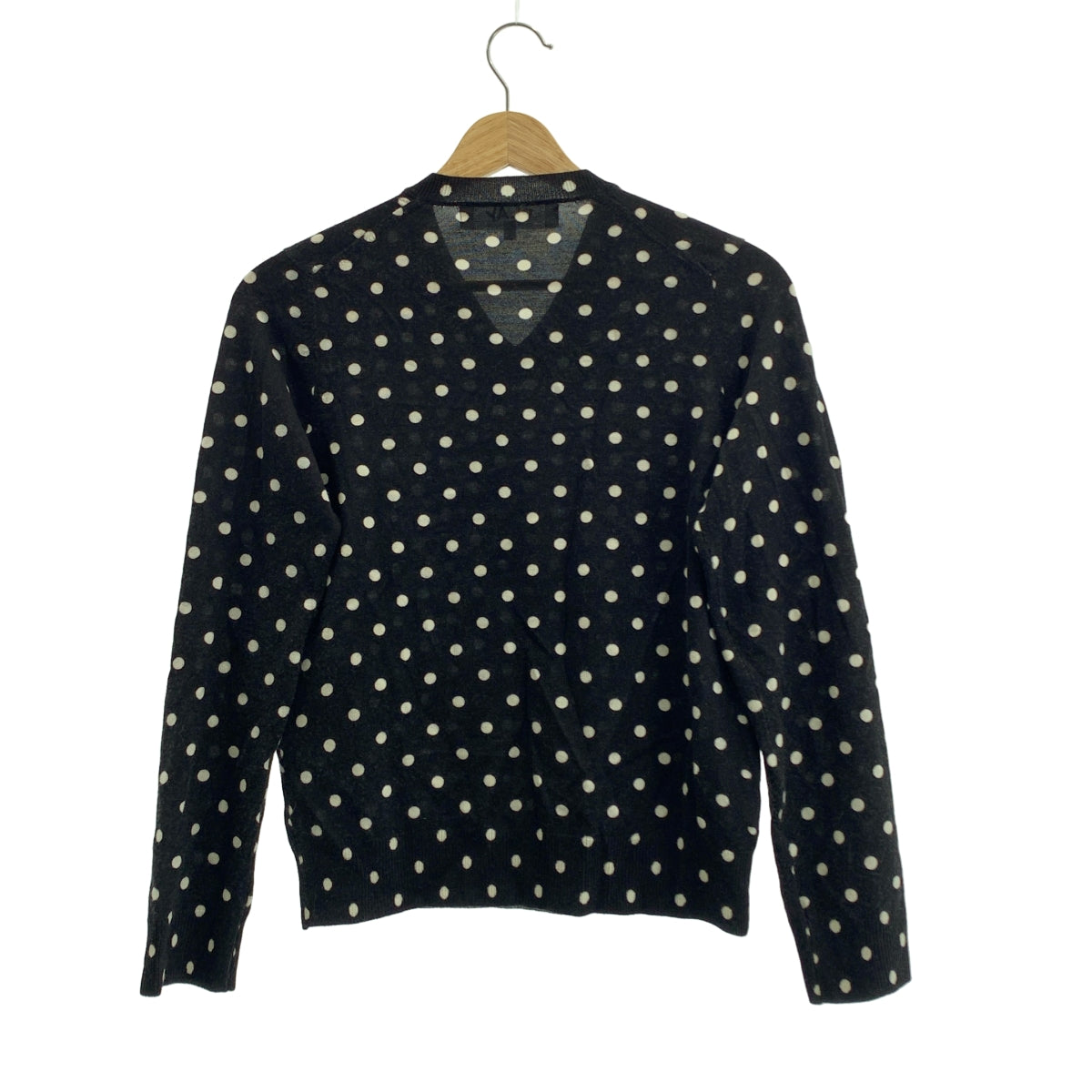 PLAY COMME des GARCONS / 플레이콤 데 갤슨 | AD2017/5 | 울 하트 헝겊 니트 스웨터 | S | 블랙 | 여성