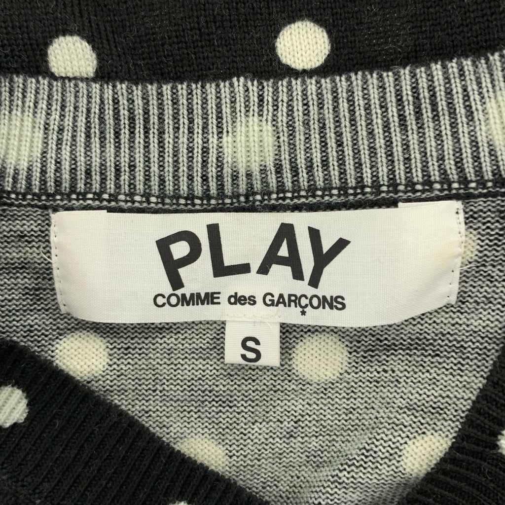 PLAY COMME des GARCONS / プレイコムデギャルソン | AD2017/5 | ウール ハートワッペン ニット セーター | S | レディース