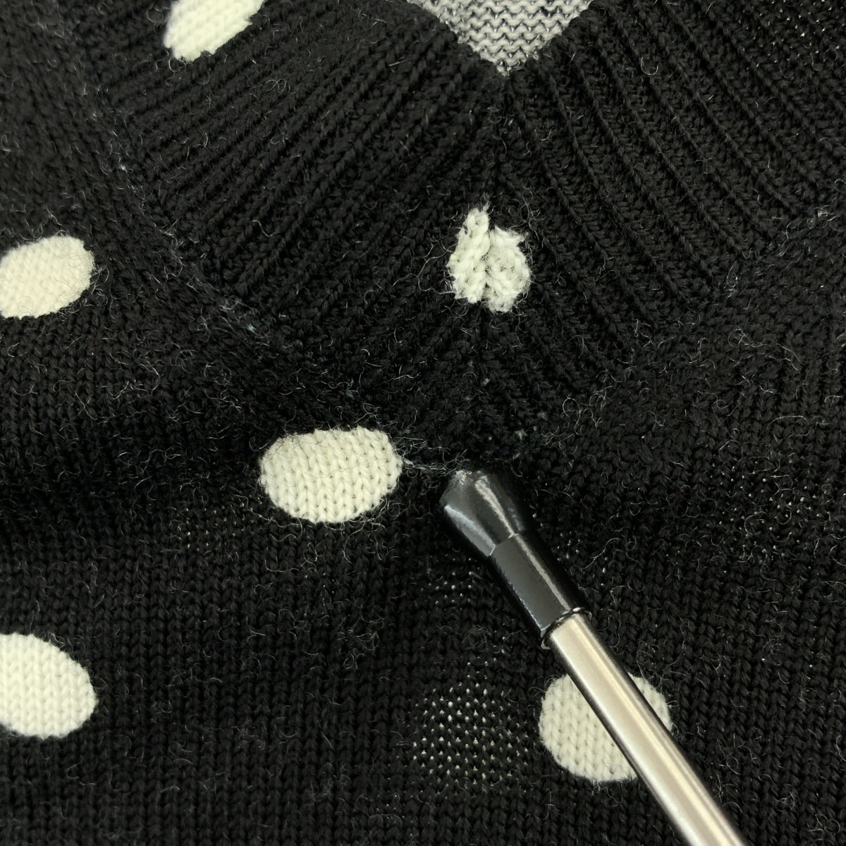 PLAY COMME des GARCONS / プレイコムデギャルソン | AD2017/5 | ウール ハートワッペン ニット セーター | S | レディース