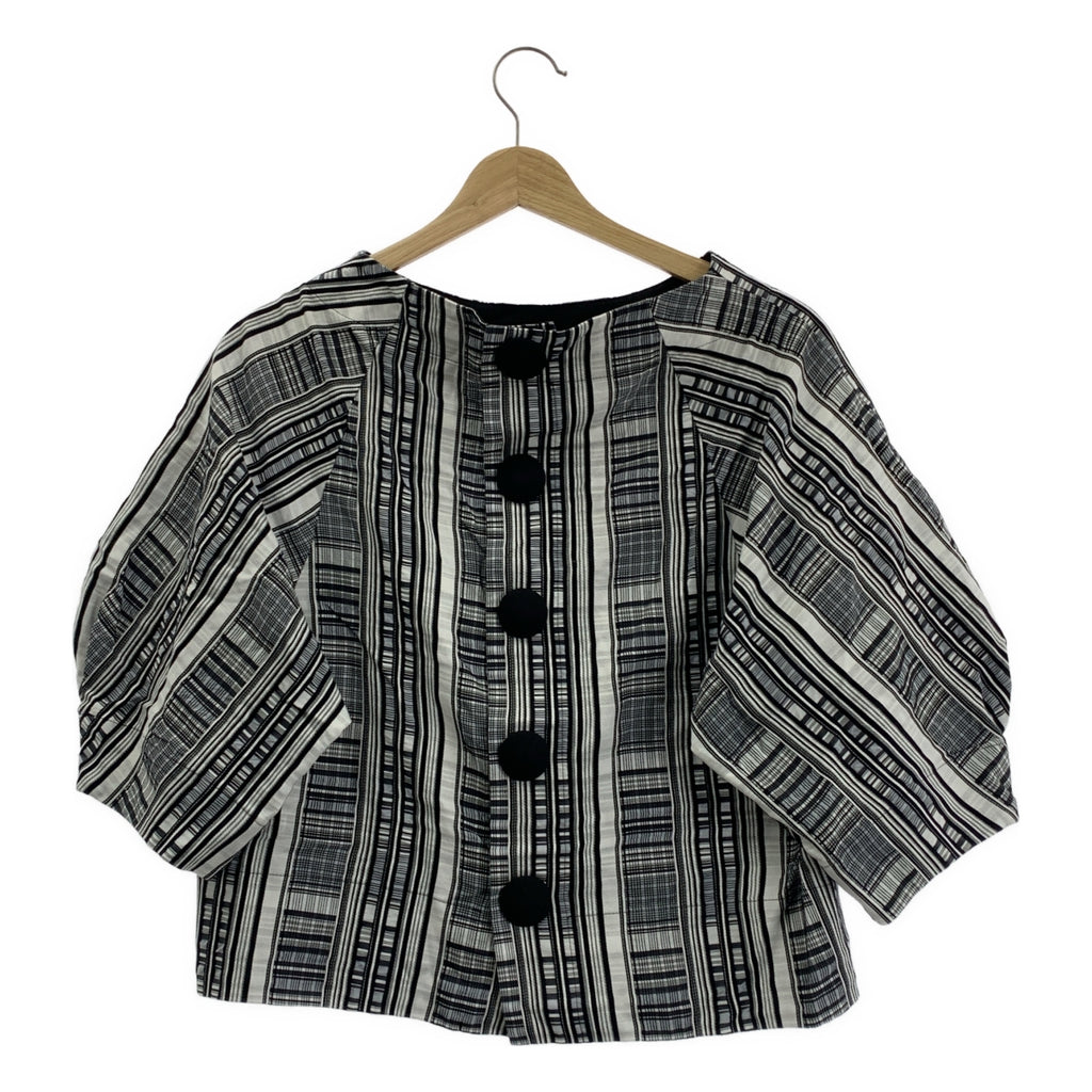 ADORE / アドーア | モノトーン チェック ブラウス シャツ | 38 | レディース