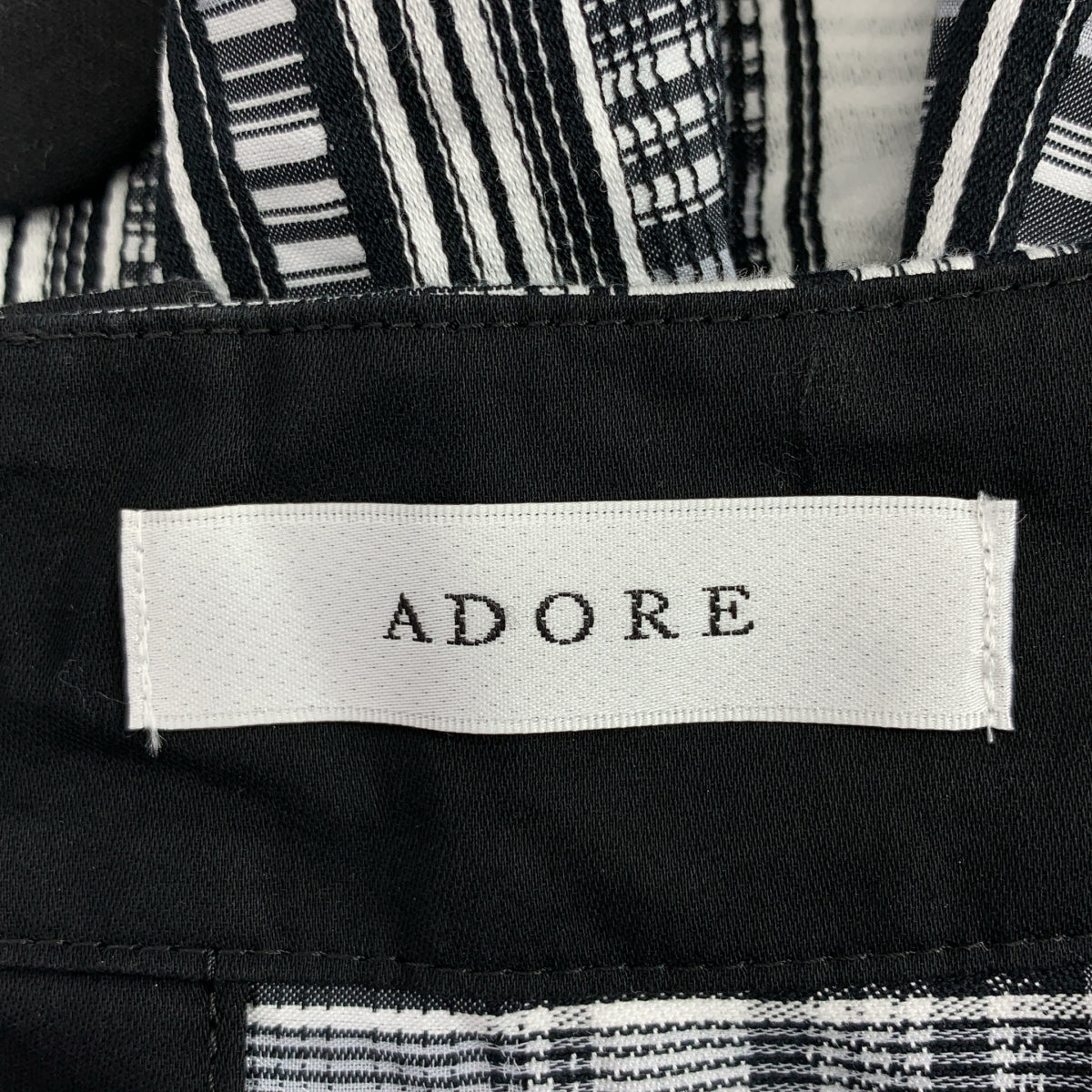 ADORE / アドーア | モノトーン チェック ブラウス シャツ | 38 | レディース