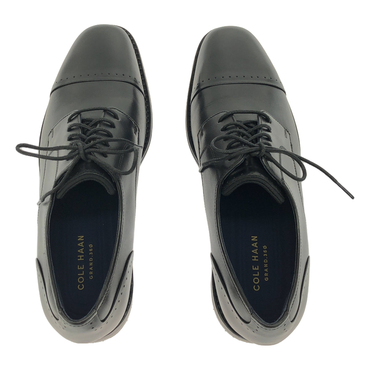 【미품】 COLE HAAN / 콜한 | C28145 지랄드 그랜드 드레스 신발 | 8 W | 블랙 | 남성