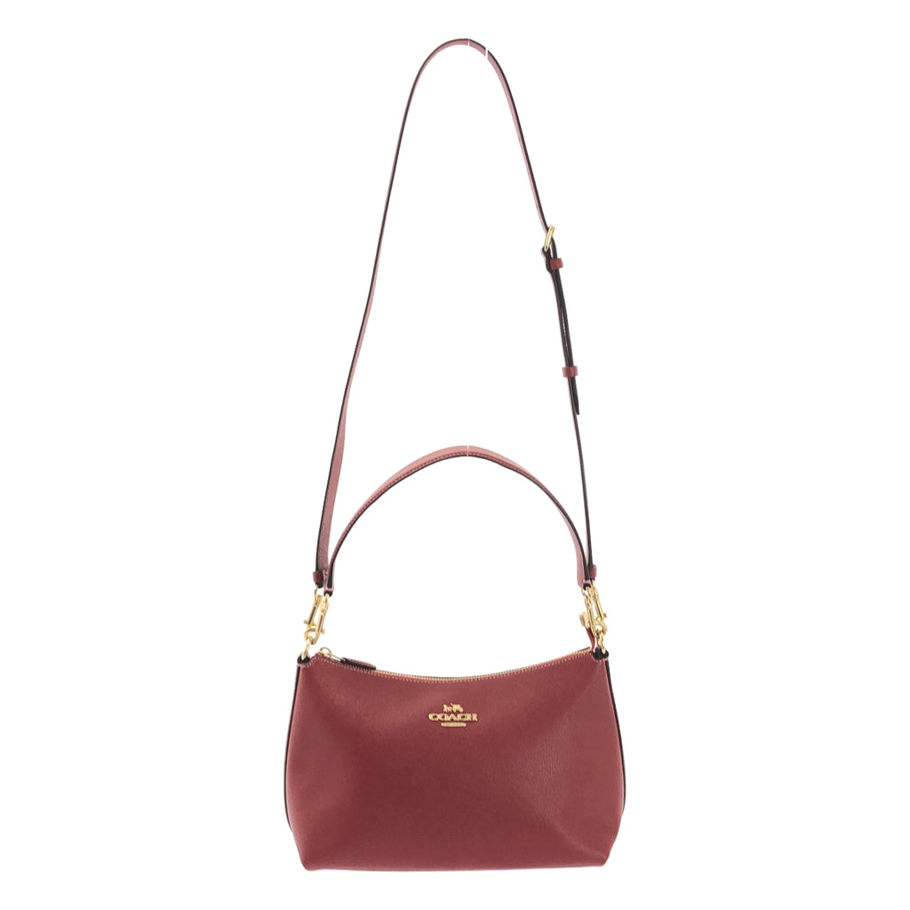 【미품】 COACH / 코치 | 2way 숄더 포함 가죽 로고 핸드백 | 레드 | 여성
