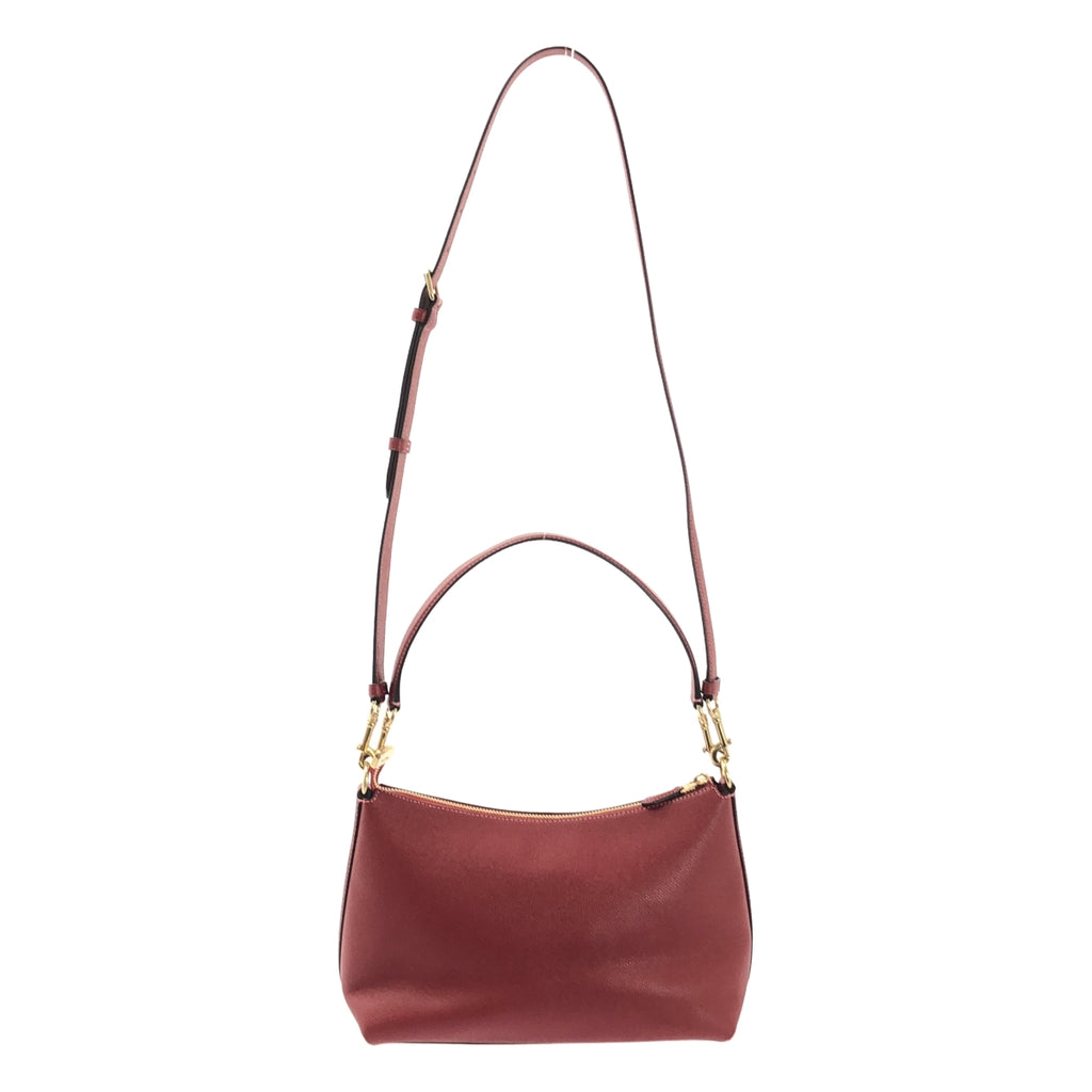 【미품】 COACH / 코치 | 2way 숄더 포함 가죽 로고 핸드백 | 레드 | 여성