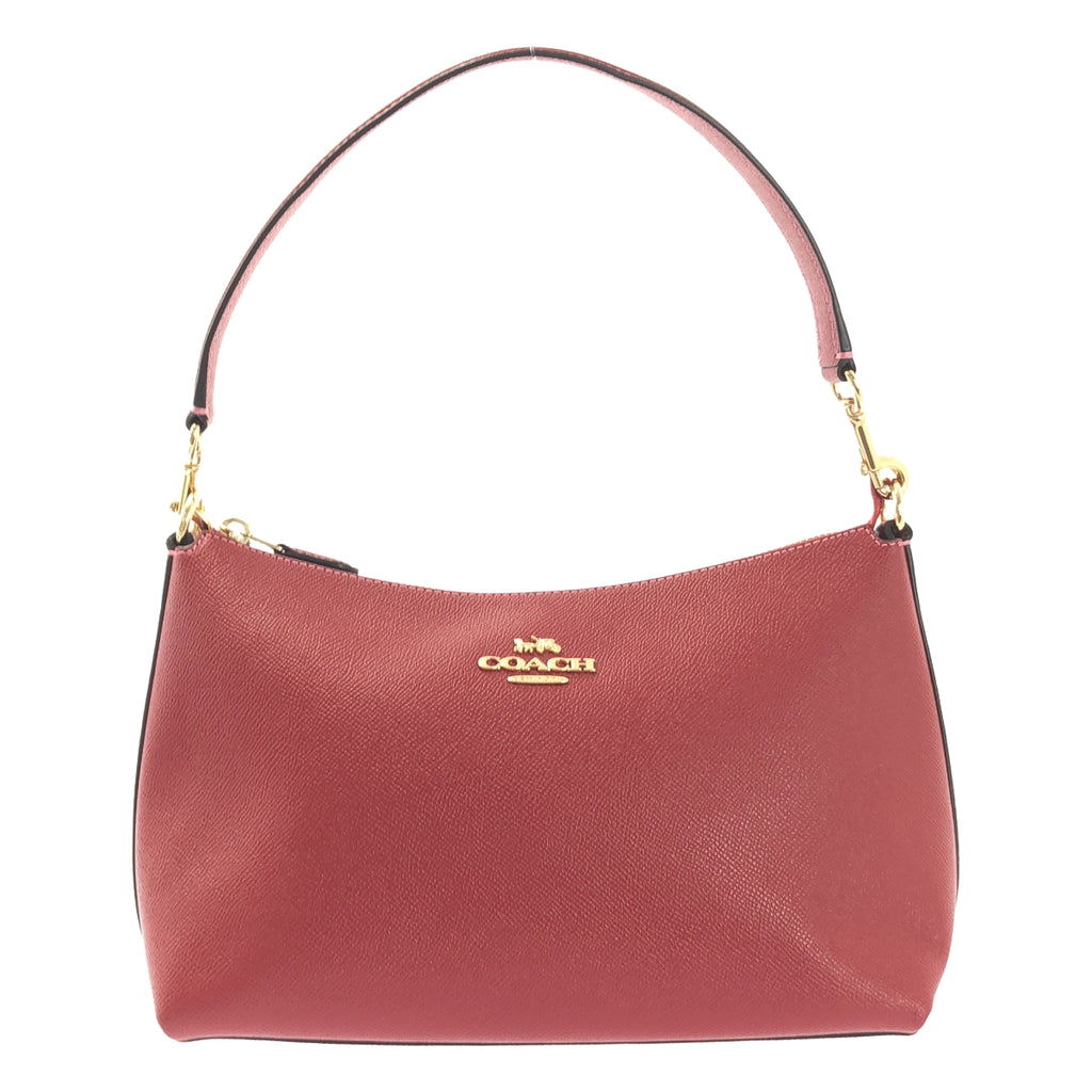 【미품】 COACH / 코치 | 2way 숄더 포함 가죽 로고 핸드백 | 레드 | 여성
