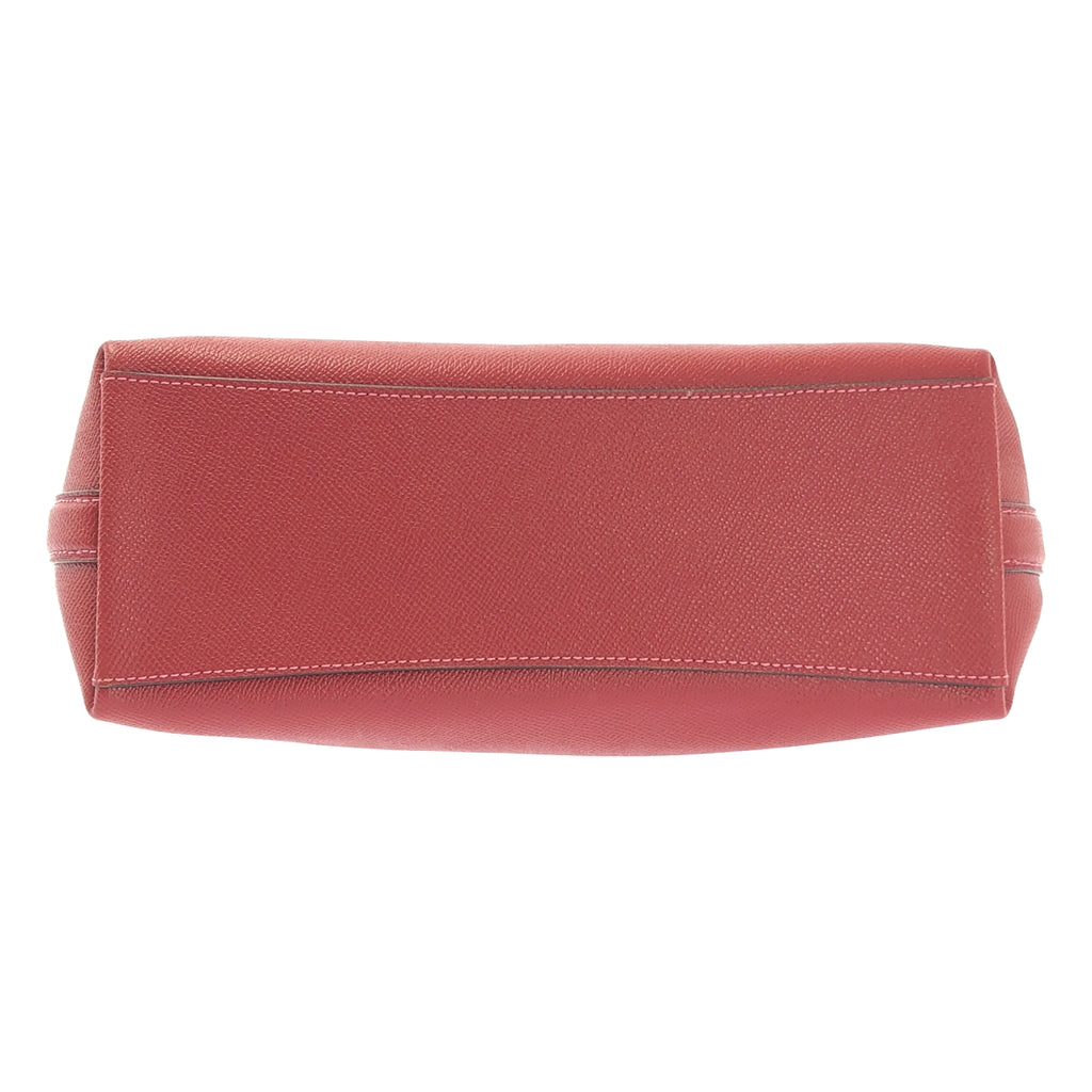 【미품】 COACH / 코치 | 2way 숄더 포함 가죽 로고 핸드백 | 레드 | 여성