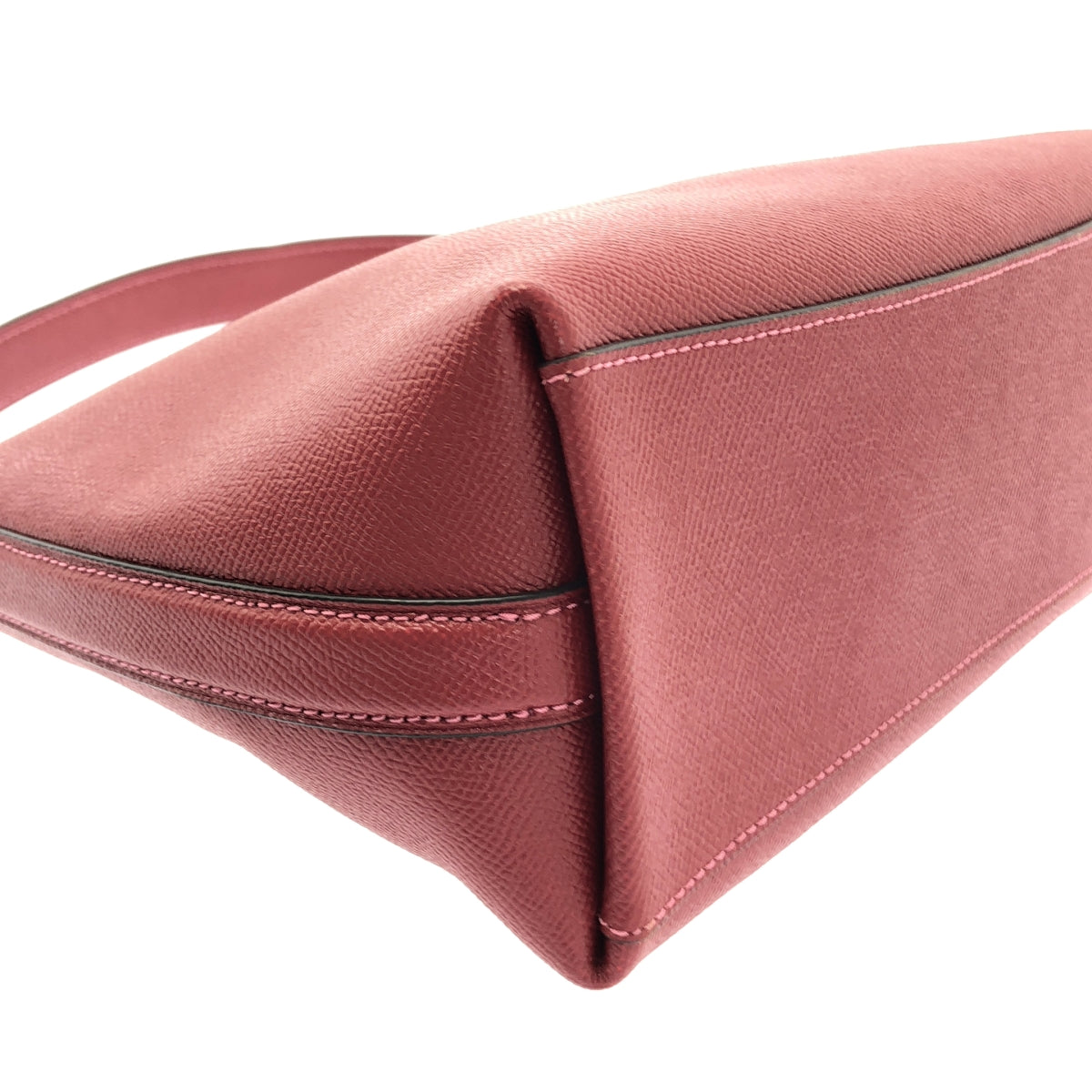 【미품】 COACH / 코치 | 2way 숄더 포함 가죽 로고 핸드백 | 레드 | 여성