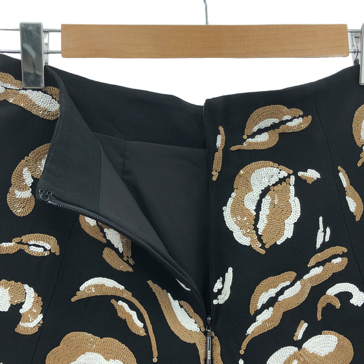 MSGM / エムエスジーエム | スパンコール レイヤード ロング フレアスカート | 40 | ネイビー | レディース