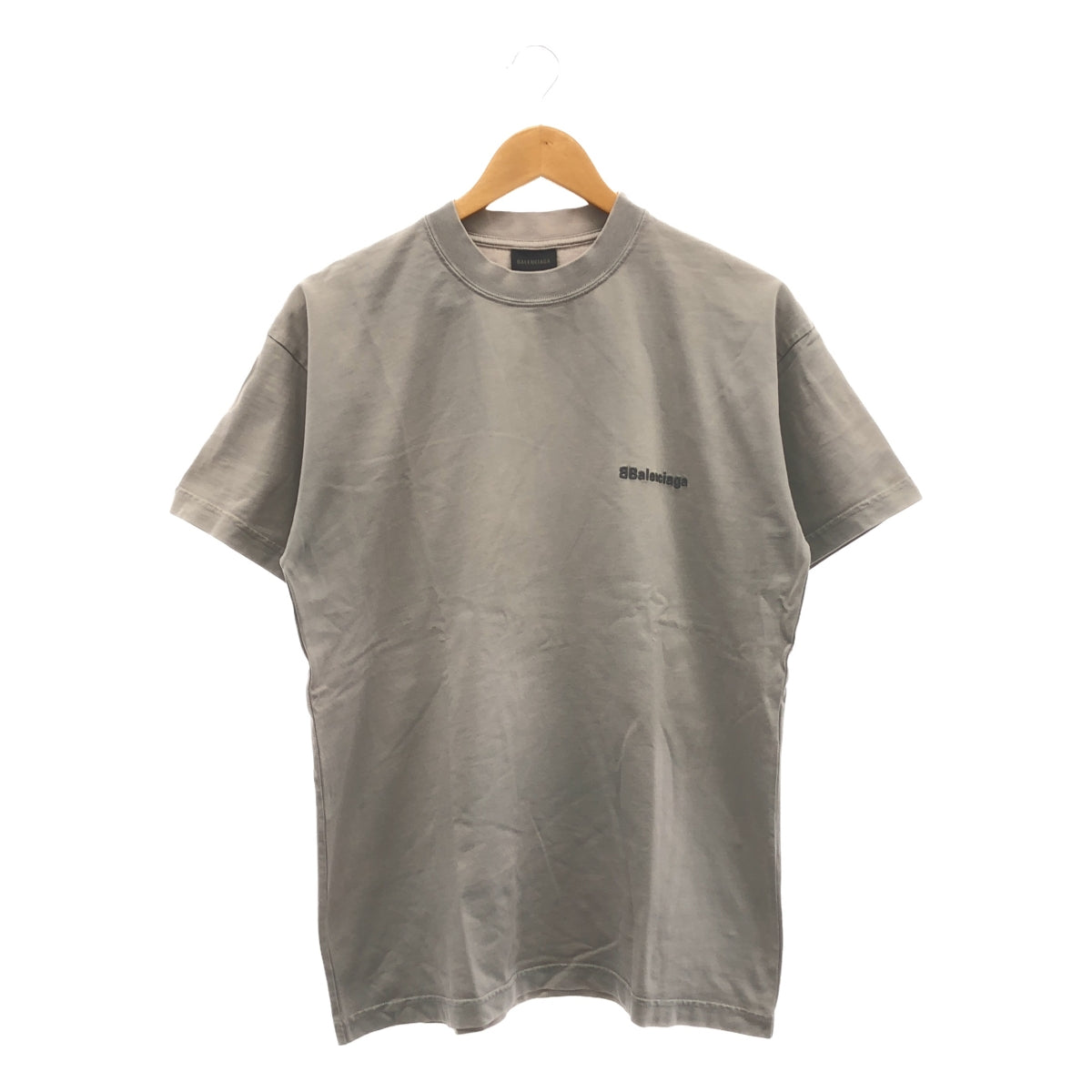 BALENCIAGA | MIDIUM FIT T-SHIRT | Logo embroidered medium fit T-shirt | S | Gray | Men's