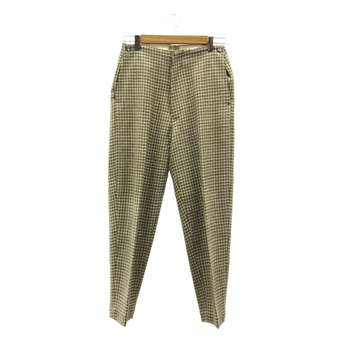 A.Dupre |羊毛格紋錐形褲 | S |灰色 |女性的