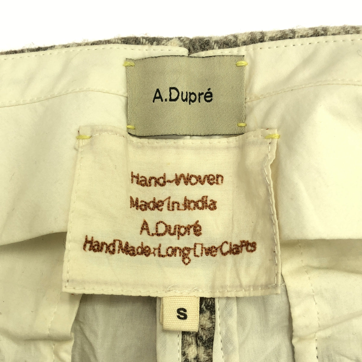 A.Dupre / エイ・デュプレ | ウール チェック テーパードパンツ | S | グレー | レディース