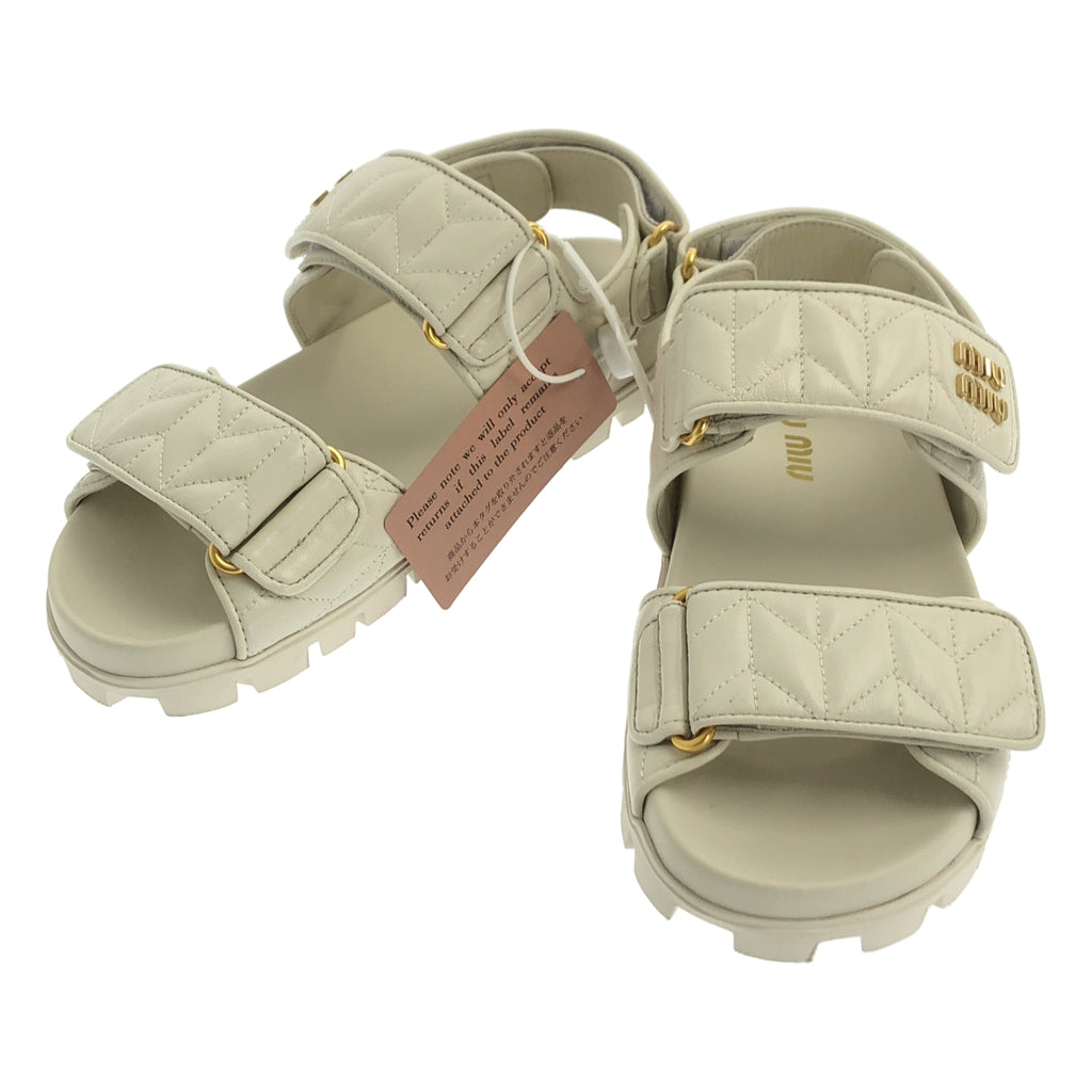 miu miu / 뮤뮤 | 스포티 마테라세 로고 샌들 | 36 1/2 |