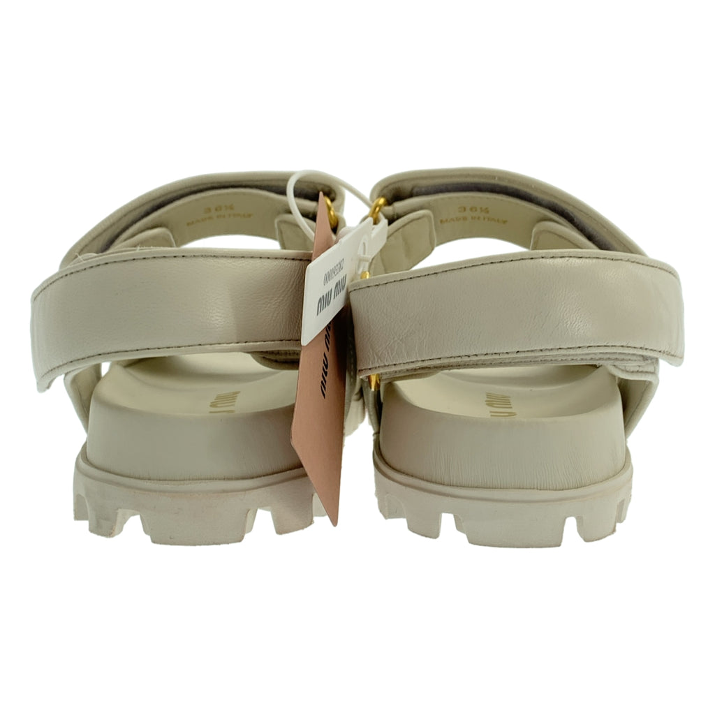 miu miu / 뮤뮤 | 스포티 마테라세 로고 샌들 | 36 1/2 |