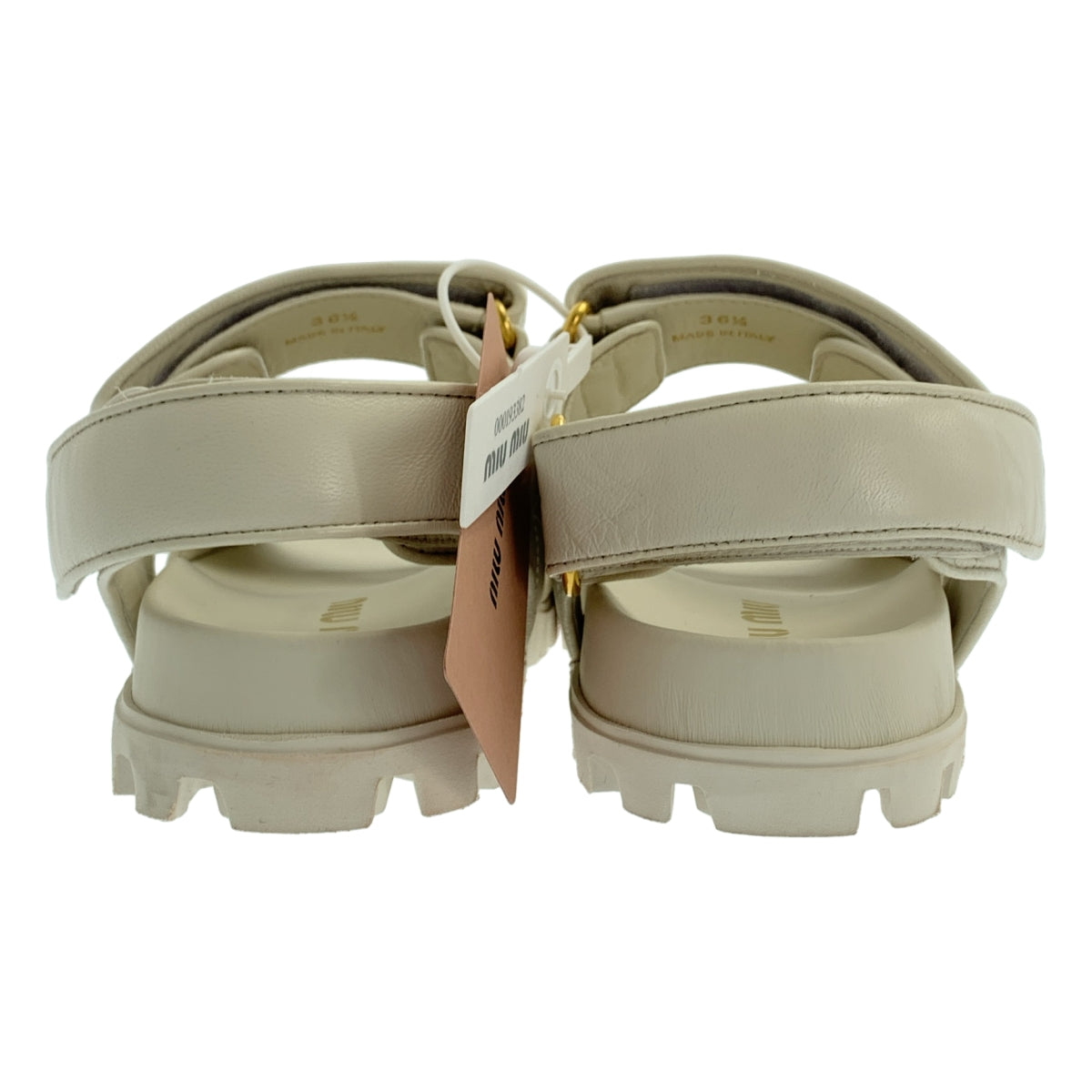 miu miu / 뮤뮤 | 스포티 마테라세 로고 샌들 | 36 1/2 |