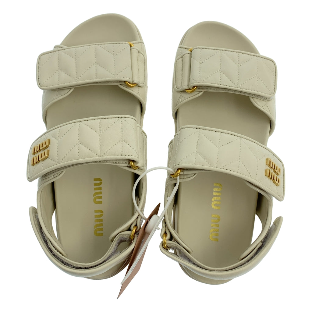 miu miu / 뮤뮤 | 스포티 마테라세 로고 샌들 | 36 1/2 |