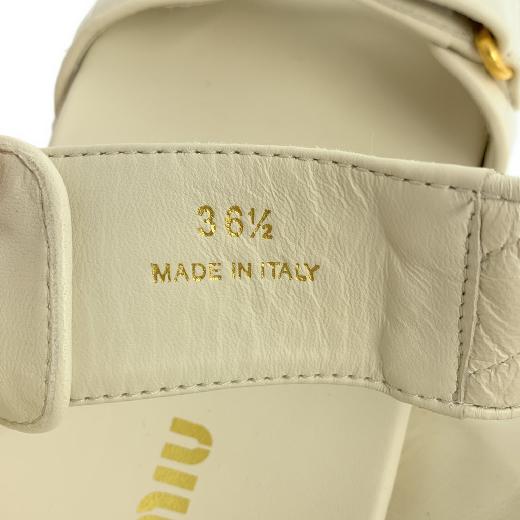 miu miu / 뮤뮤 | 스포티 마테라세 로고 샌들 | 36 1/2 |