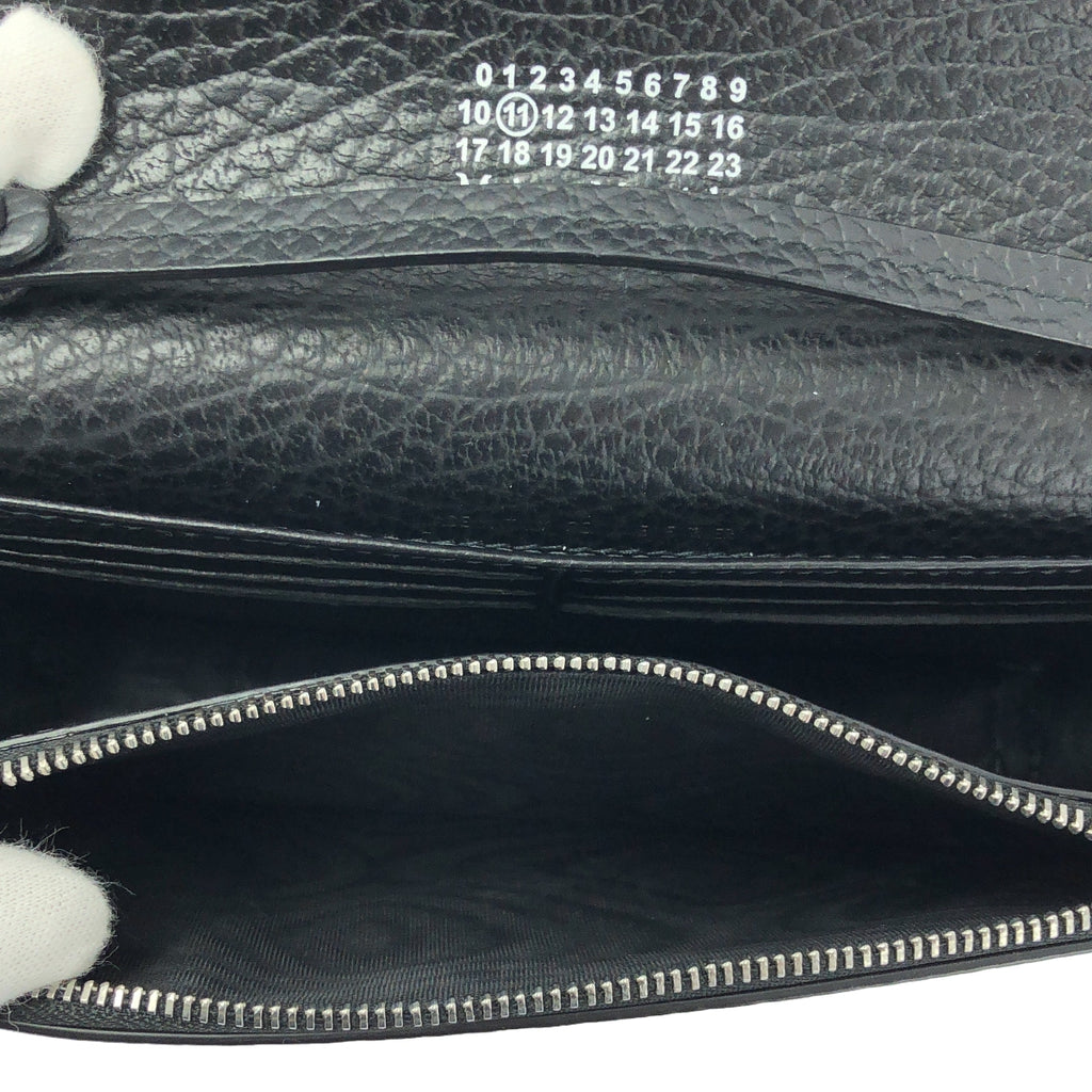 Maison Margiela / メゾンマルジェラ | グレインレザー チェーン ロングウォレット |