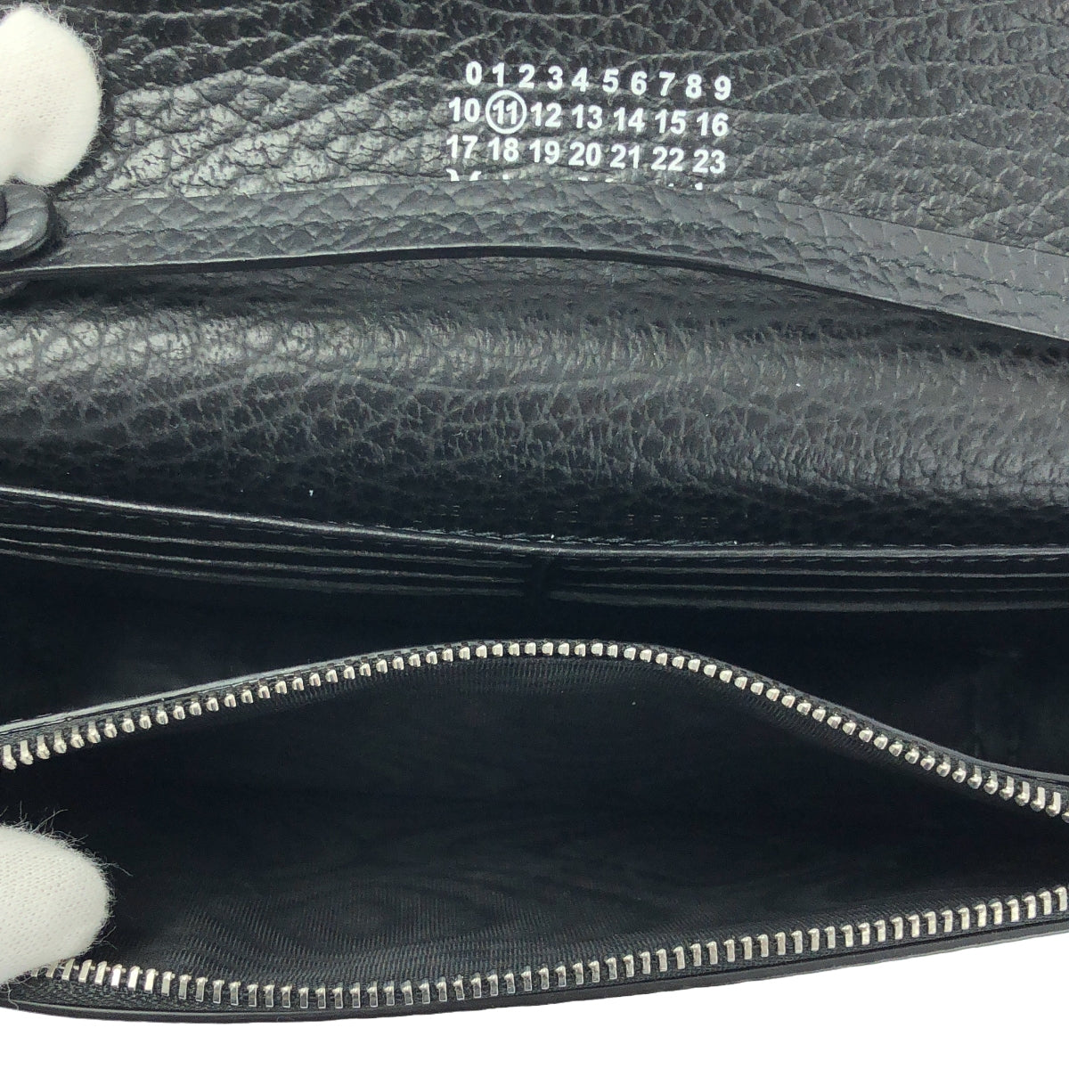 Maison Margiela / メゾンマルジェラ | グレインレザー チェーン ロングウォレット |