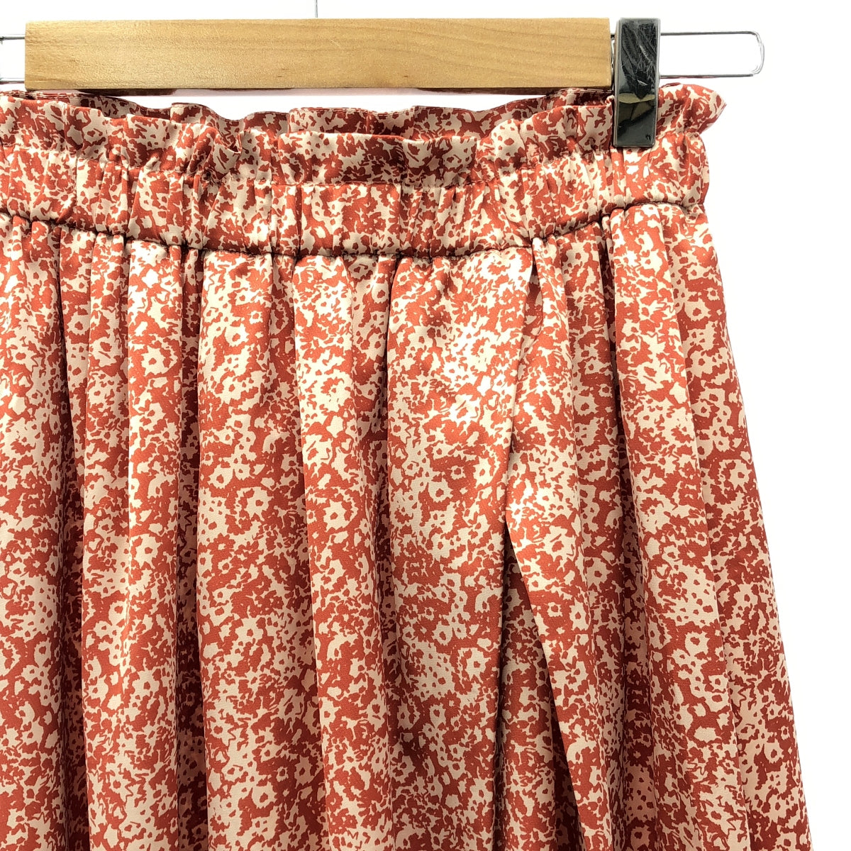 ASTRAET / 아스트랫 | 플라워 프린트 개더 플레어 스커트 | 1 | 레드 | 여성