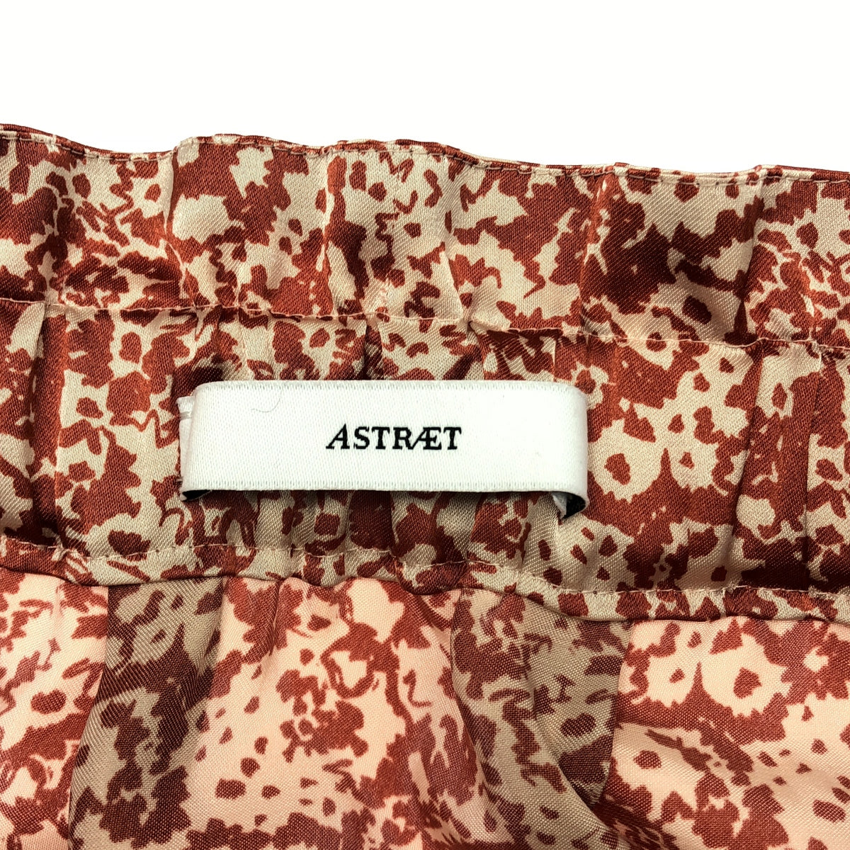 ASTRAET / アストラット | フラワープリント ギャザーフレアスカート | 1 | レッド | レディース