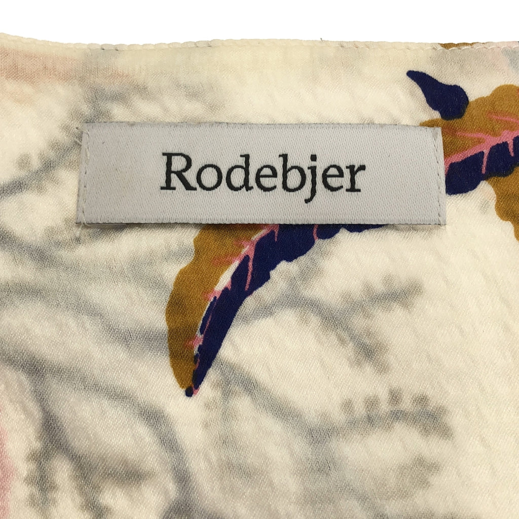 Rodebjer | 植物印花荷葉邊 V 領襯衫 | XS |