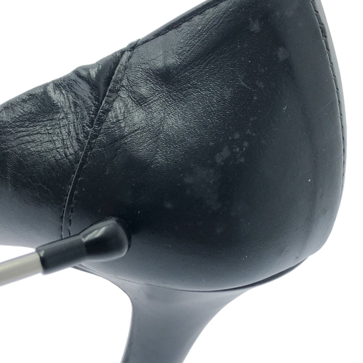 Martin Margiela / マルタンマルジェラ | シャーリング加工 レザー ヒール パンプス | 38 | ブラック | レディース