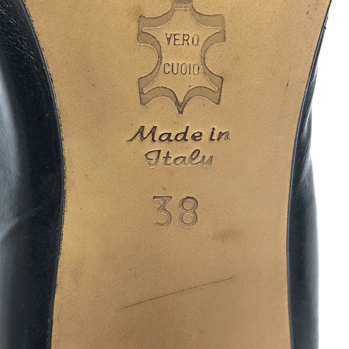 Martin Margiela / マルタンマルジェラ | シャーリング加工 レザー ヒール パンプス | 38 | ブラック | レディース