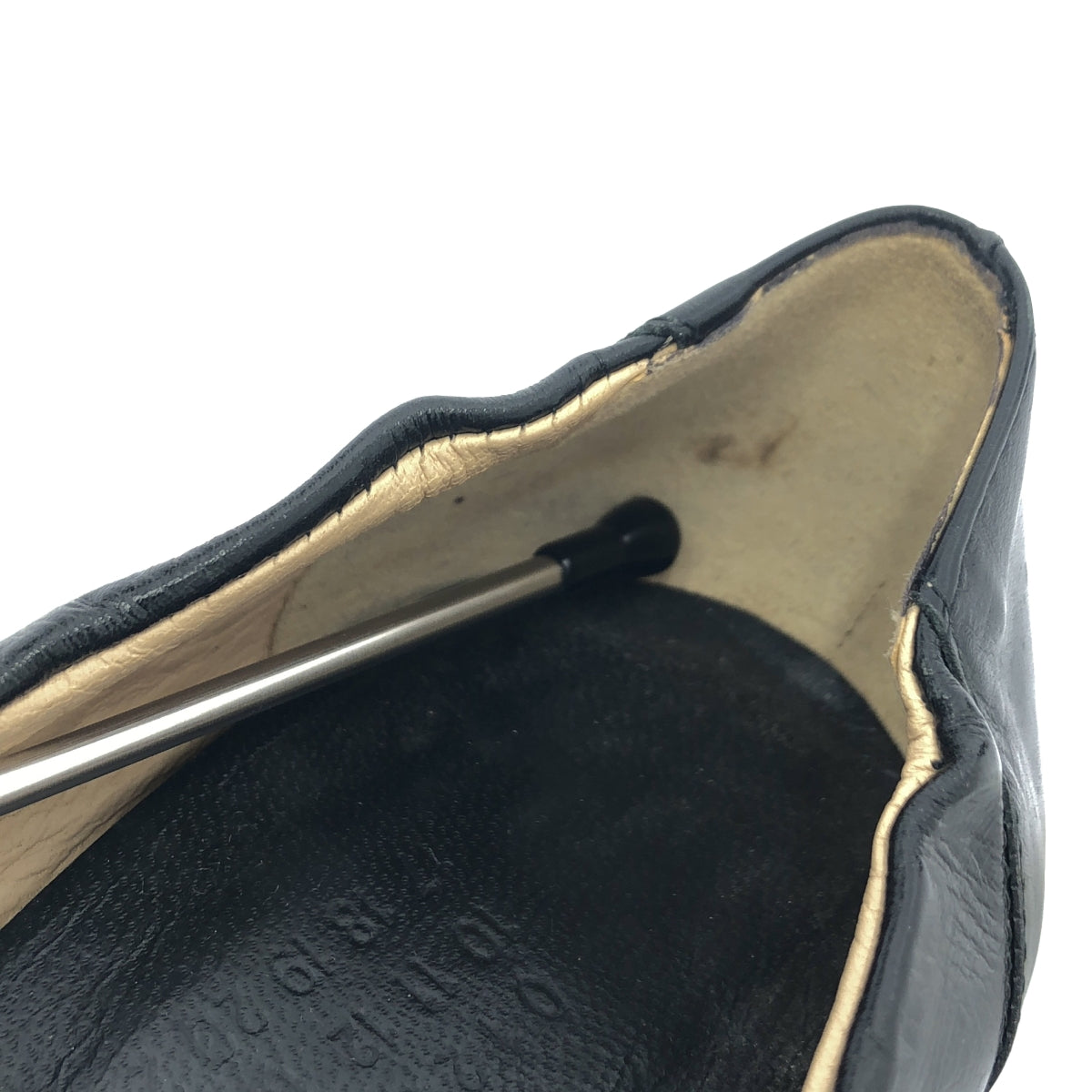 Martin Margiela / マルタンマルジェラ | シャーリング加工 レザー ヒール パンプス | 38 | ブラック | レディース