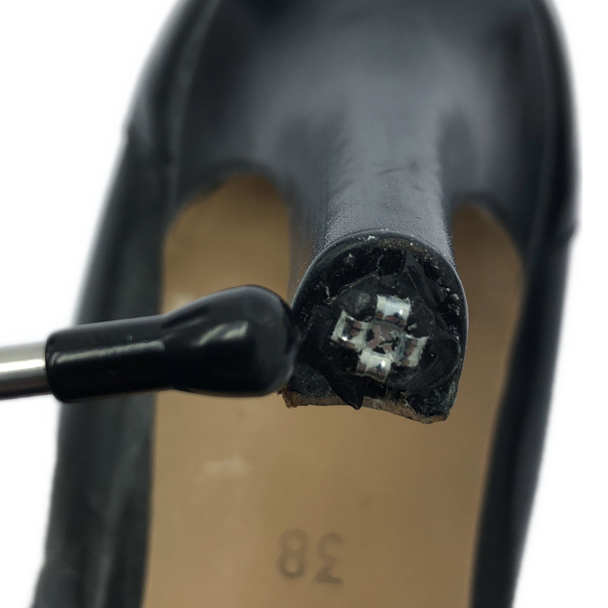 Martin Margiela / マルタンマルジェラ | シャーリング加工 レザー ヒール パンプス | 38 | ブラック | レディース