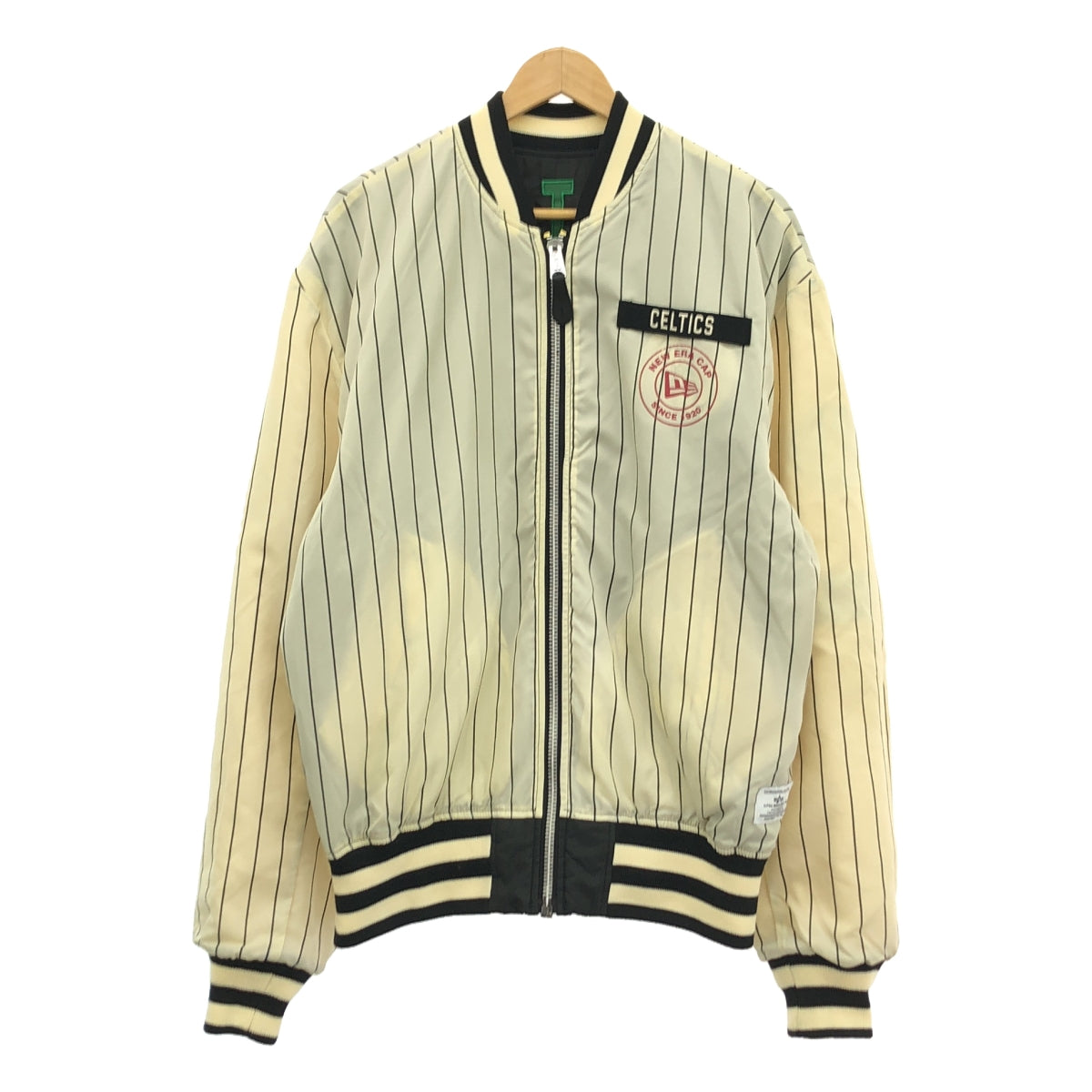 【美品】  ALPHA INDUSTRIES / アルファインダストリーズ | × New Era / ニューエラ × NBA  L-2B Bomber Jacket / リバーシブル ワッペン アワード ブルゾン ジャケット | M | ブラック/ホワイト系 | メンズ