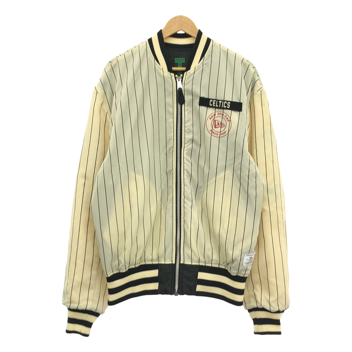 【美品】  ALPHA INDUSTRIES / アルファインダストリーズ | × New Era / ニューエラ × NBA  L-2B Bomber Jacket / リバーシブル ワッペン アワード ブルゾン ジャケット | M | ブラック/ホワイト系 | メンズ