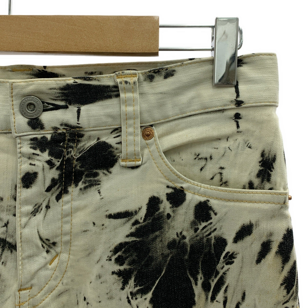 JUNYA WATANABE COMME des GARCONS / 준야와타나베 | 2014SS | 총무늬 로고 가죽 패치 스트레치 팬츠 |