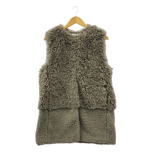 JOURNAL STANDARD relume | 2024AW | Mixed boa faux fur vest | Gray | Women's