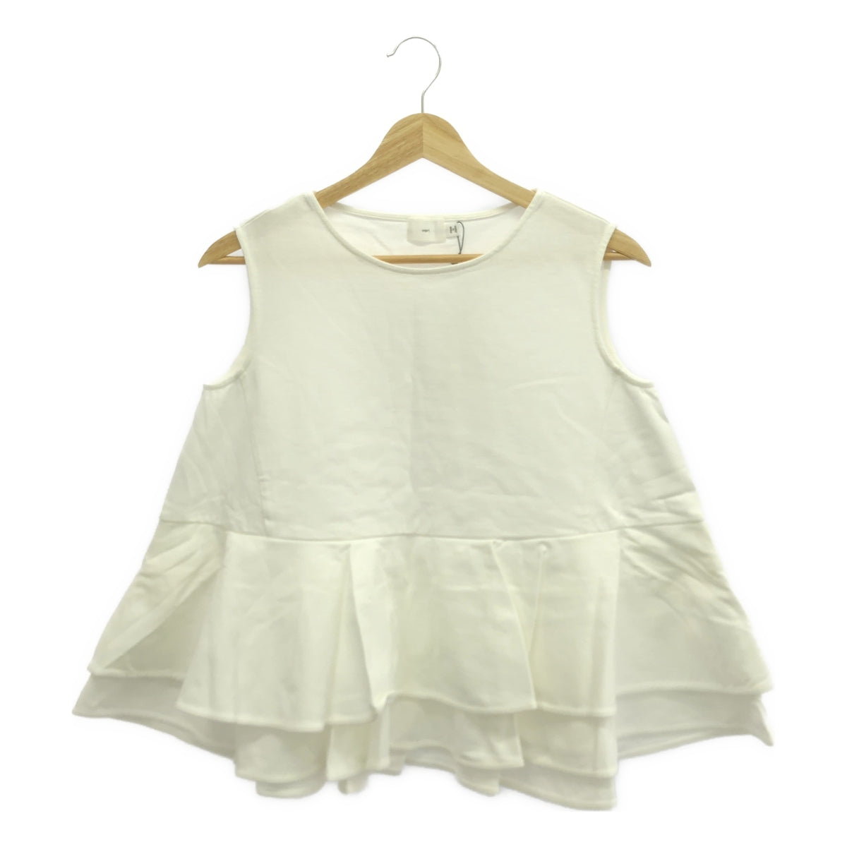 [New] yori | Sleeveless tiered top | F | White | Women's