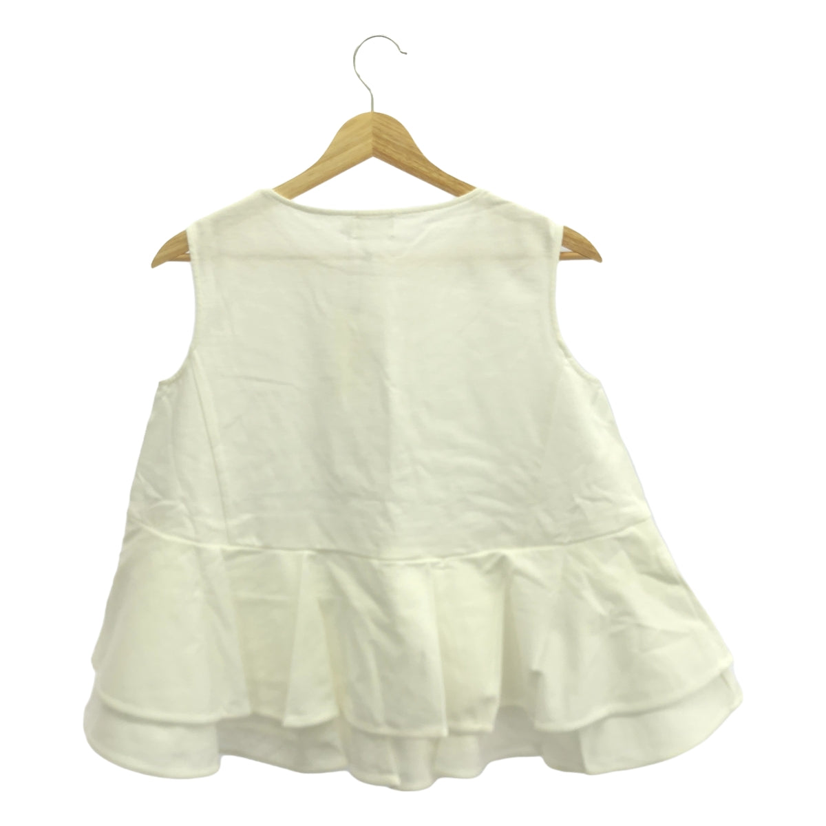 [New] yori | Sleeveless tiered top | F | White | Women's