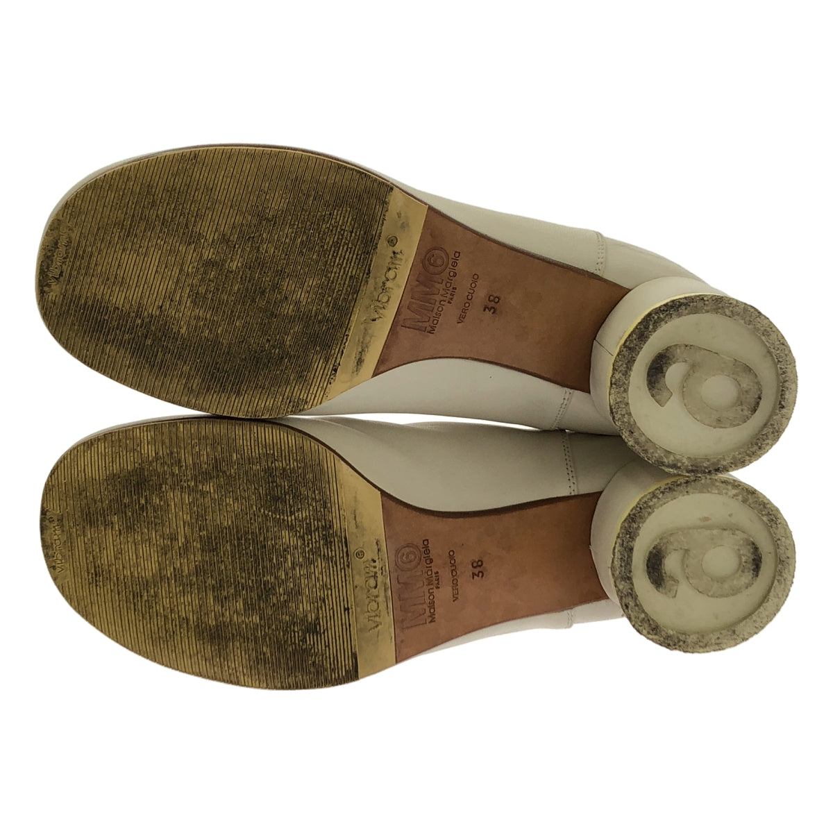 MM6 Maison Margiela / 엠엠 식스 메종 마르제라 | 사이드 고어 가죽 라운드 투 부츠 | 38 | 여성