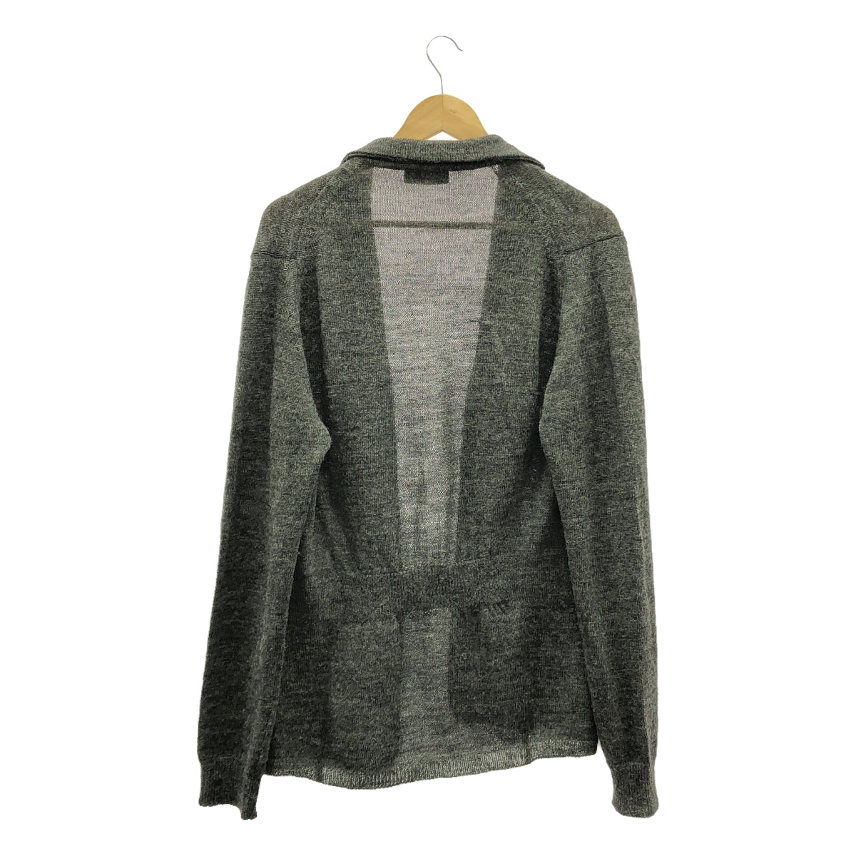 kolor / Color | Wool knit buttonless cardigan jacket | 2 | Gray | Men's